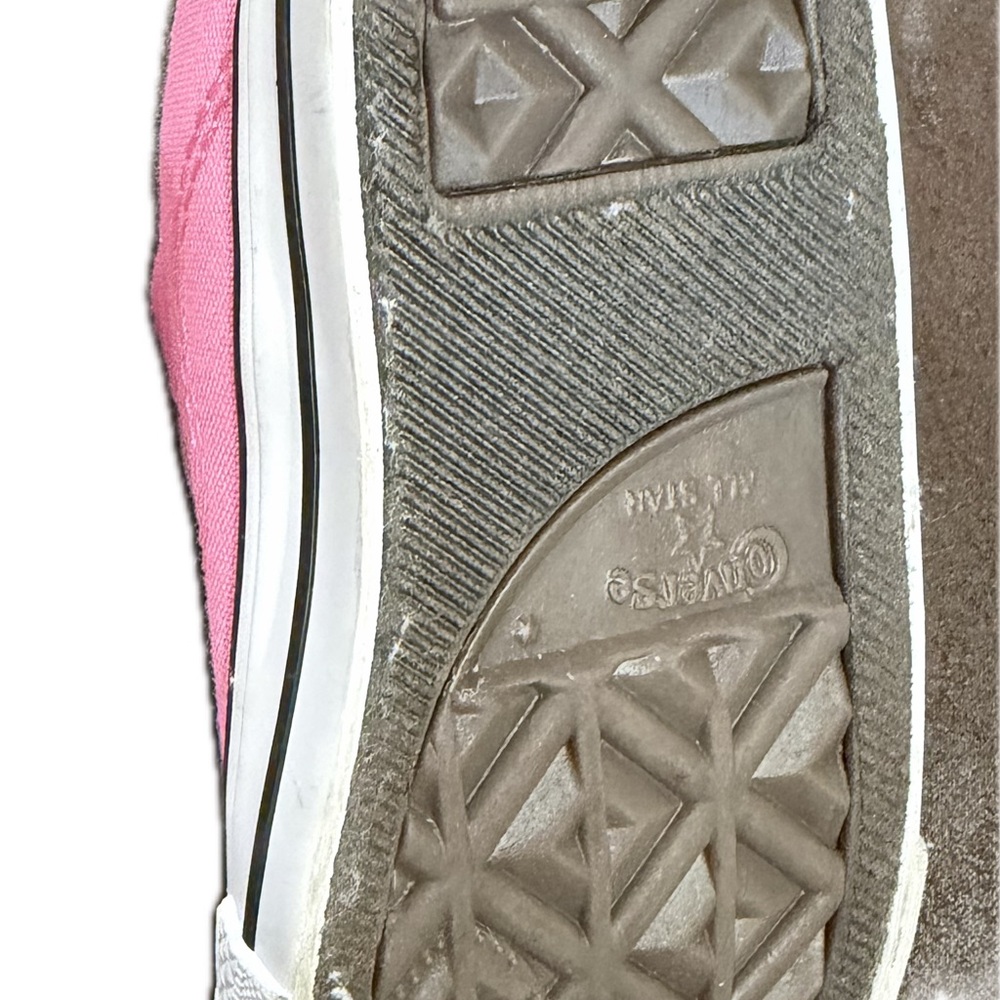 Converse Kids Pink Canvas Low Top Sneakers - Picture 3 of 7